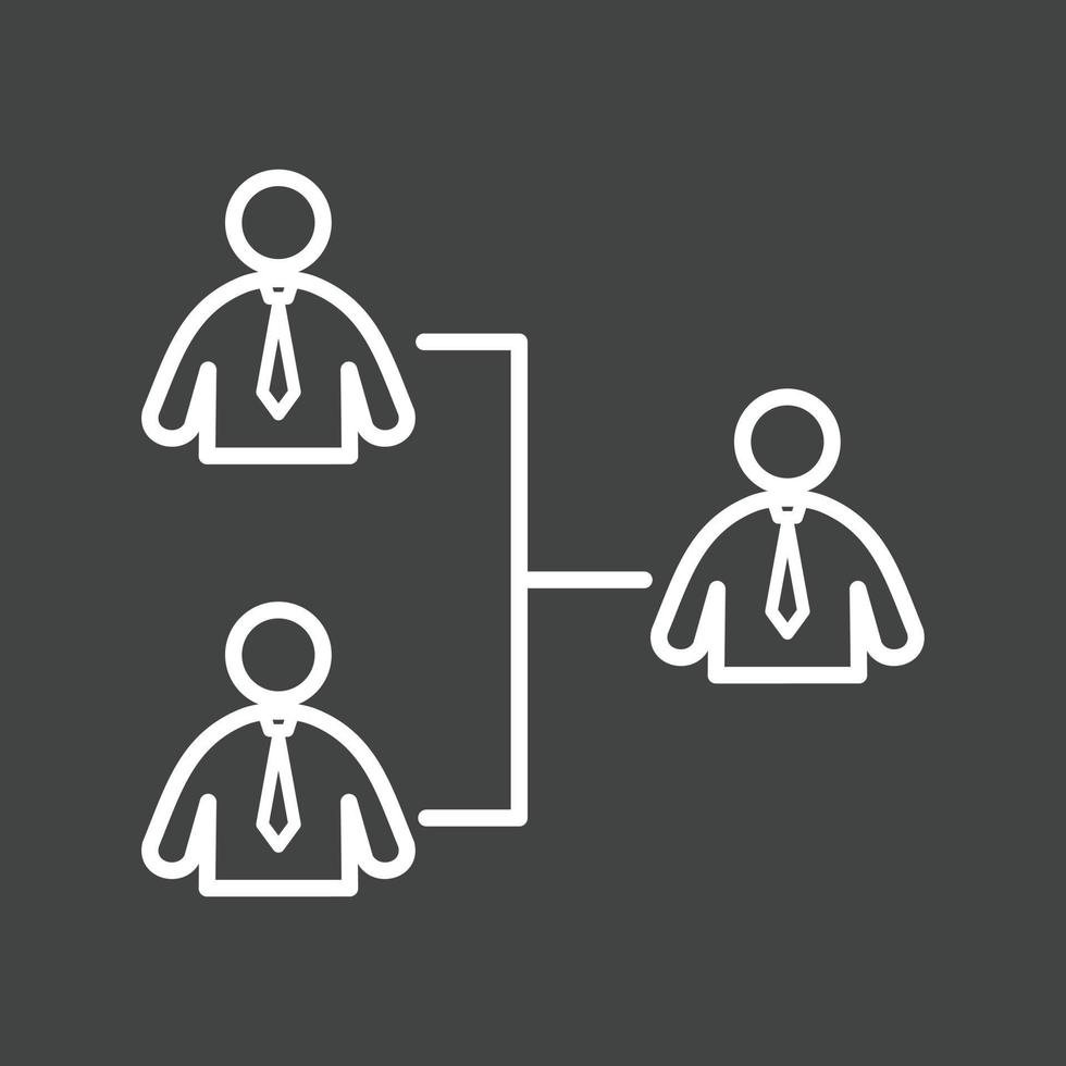 Connected User Line Inverted Icon vector