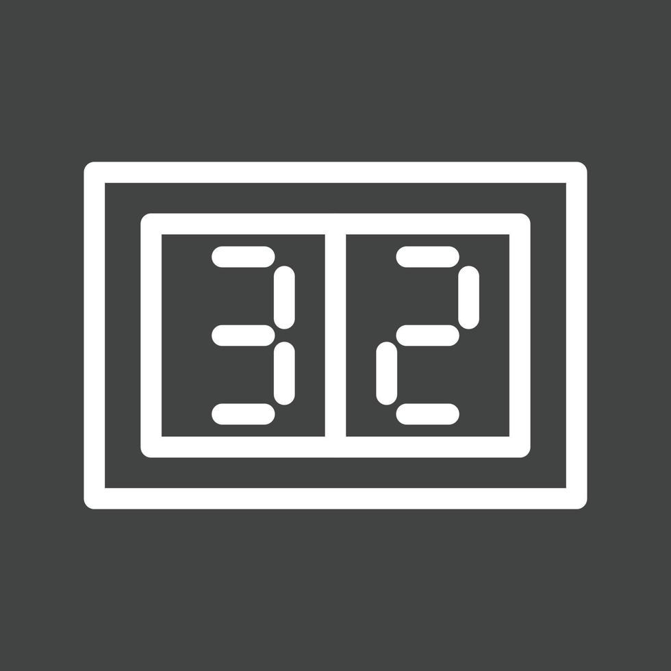 Scoreboard Line Inverted Icon vector