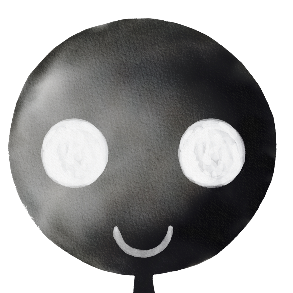 Watercolor cute halloween balloon png