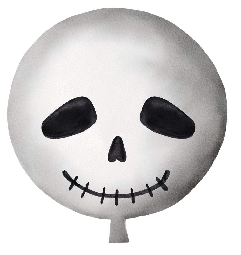 Aquarell süßer Halloween-Ballon png
