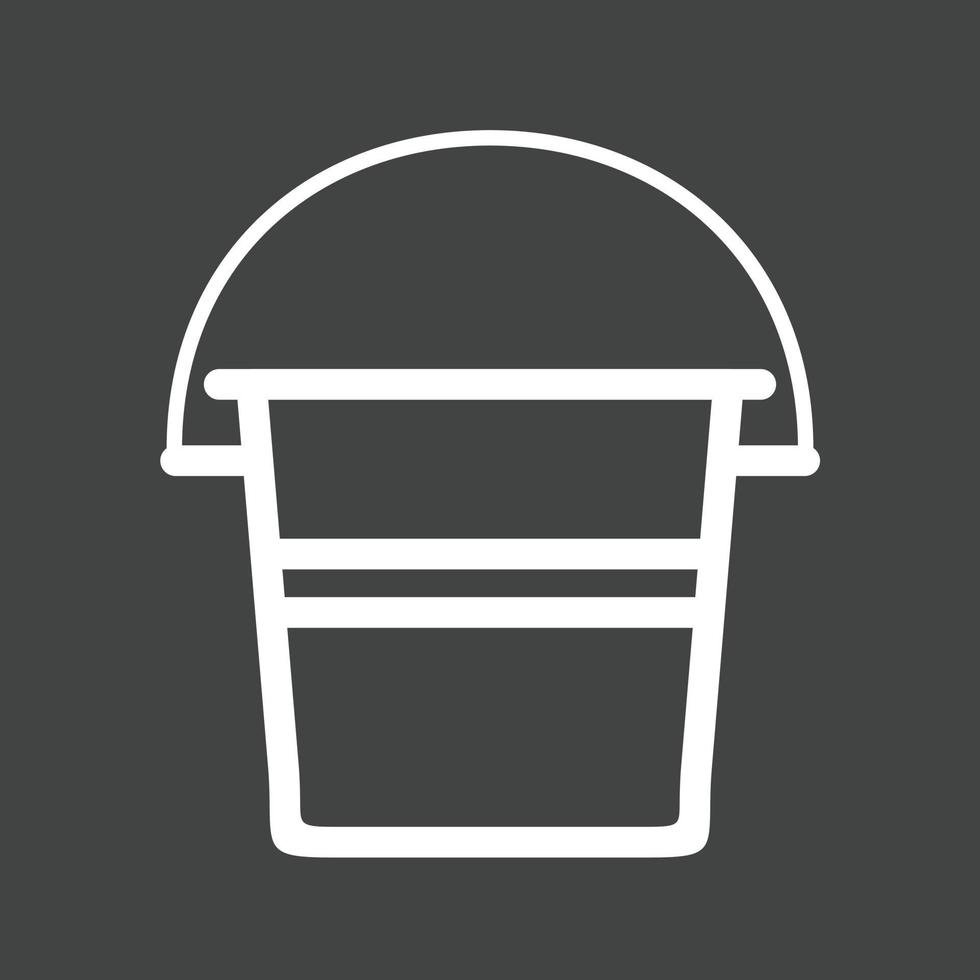 Water Bucket Line Inverted Icon vector