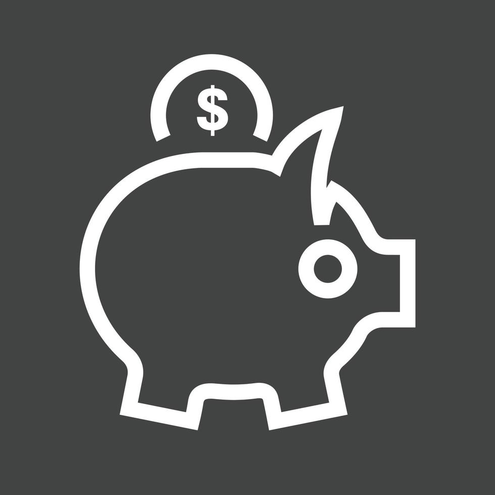Savings Line Inverted Icon vector