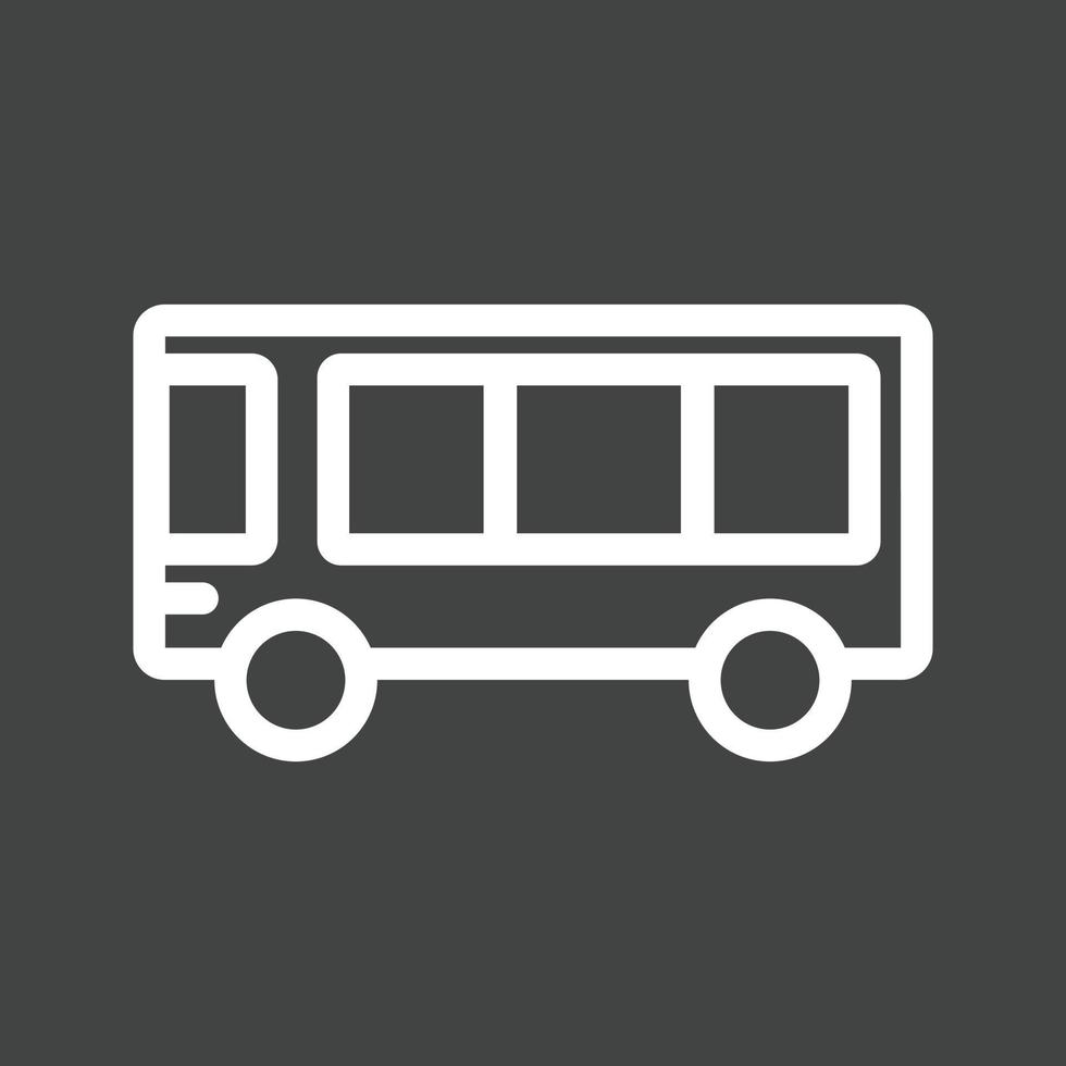 School Bus Line Inverted Icon vector
