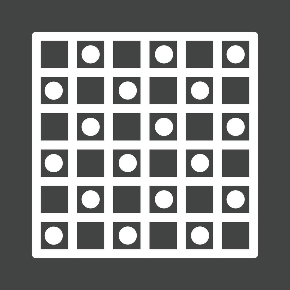 icono de línea de tablero de ajedrez invertida vector