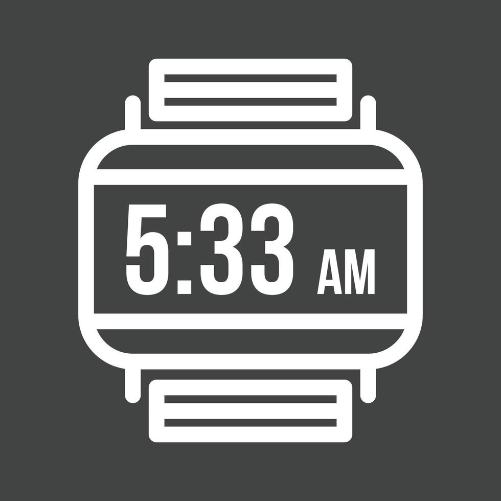 Wrist Watch Line Inverted Icon vector