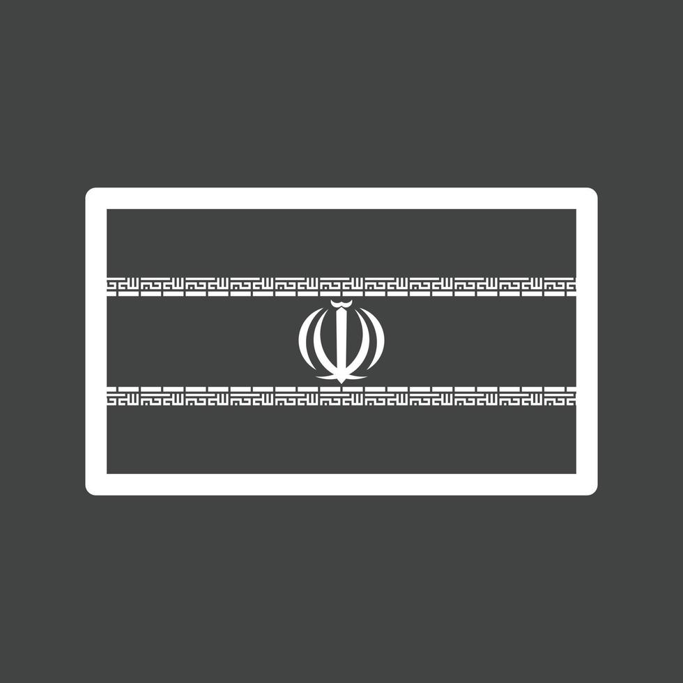 Iran Line Inverted Icon vector