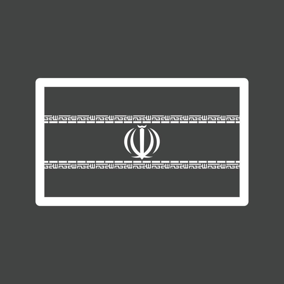 Iran Line Inverted Icon vector