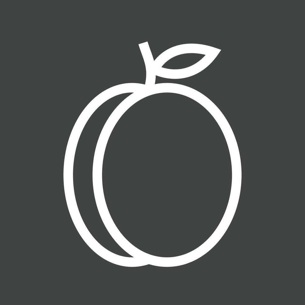 Peach Line Inverted Icon vector