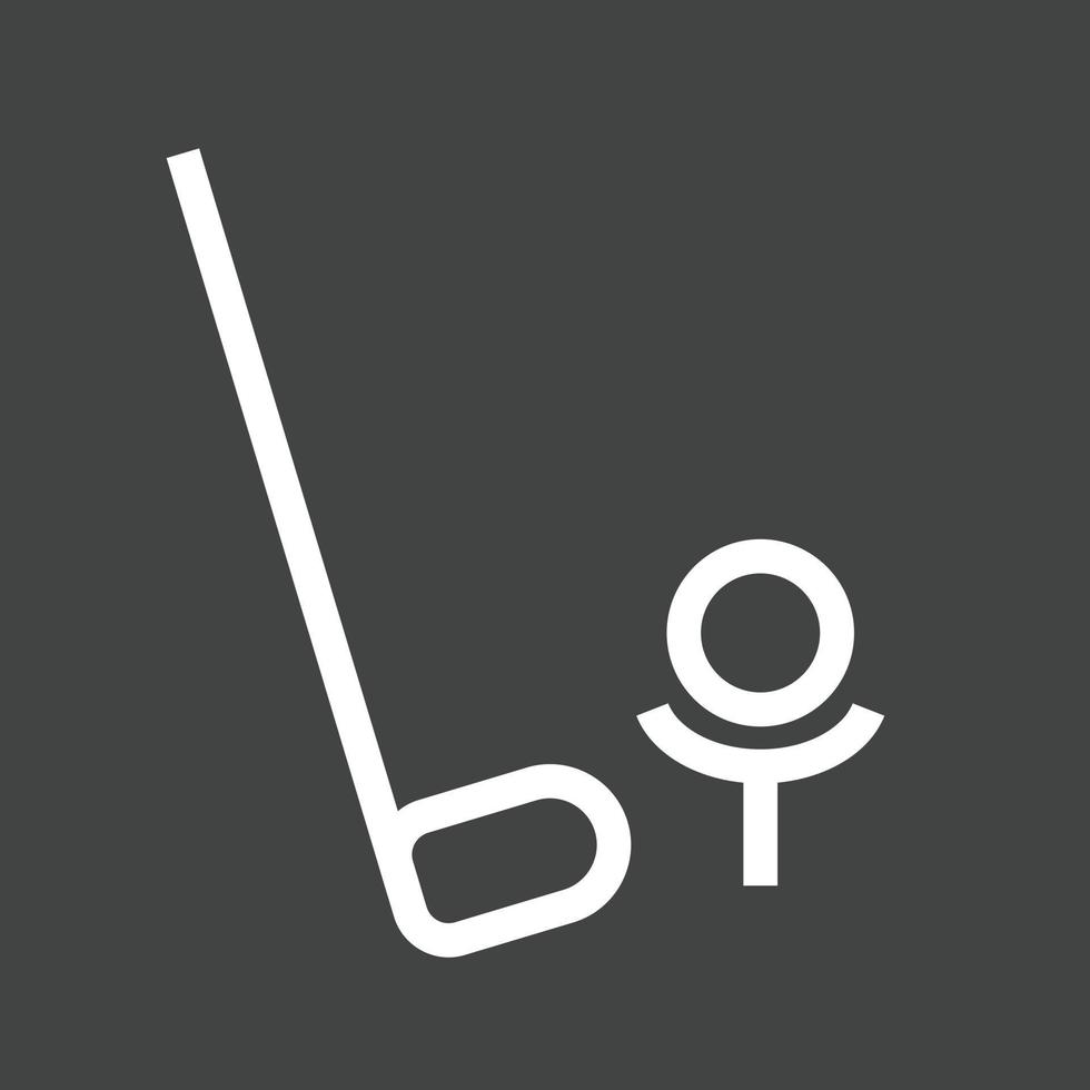 Golfing Line Inverted Icon vector
