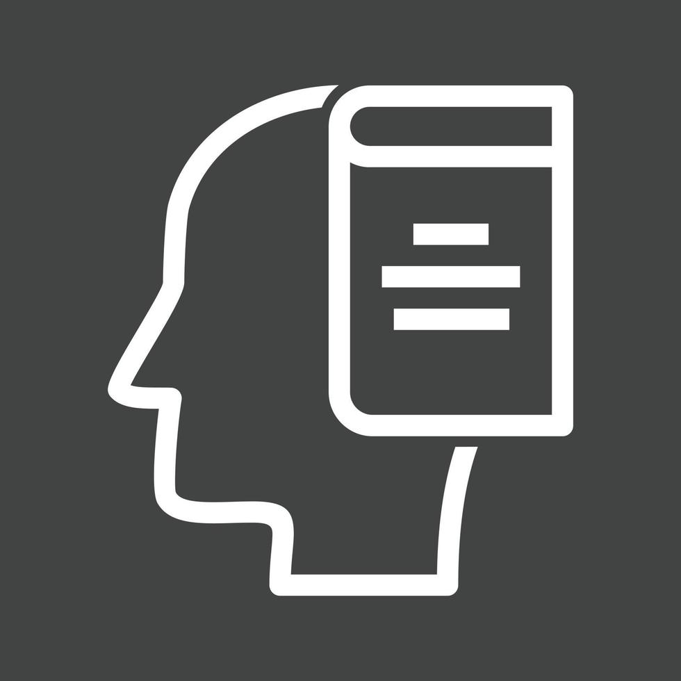 Learning Skills Line Inverted Icon vector
