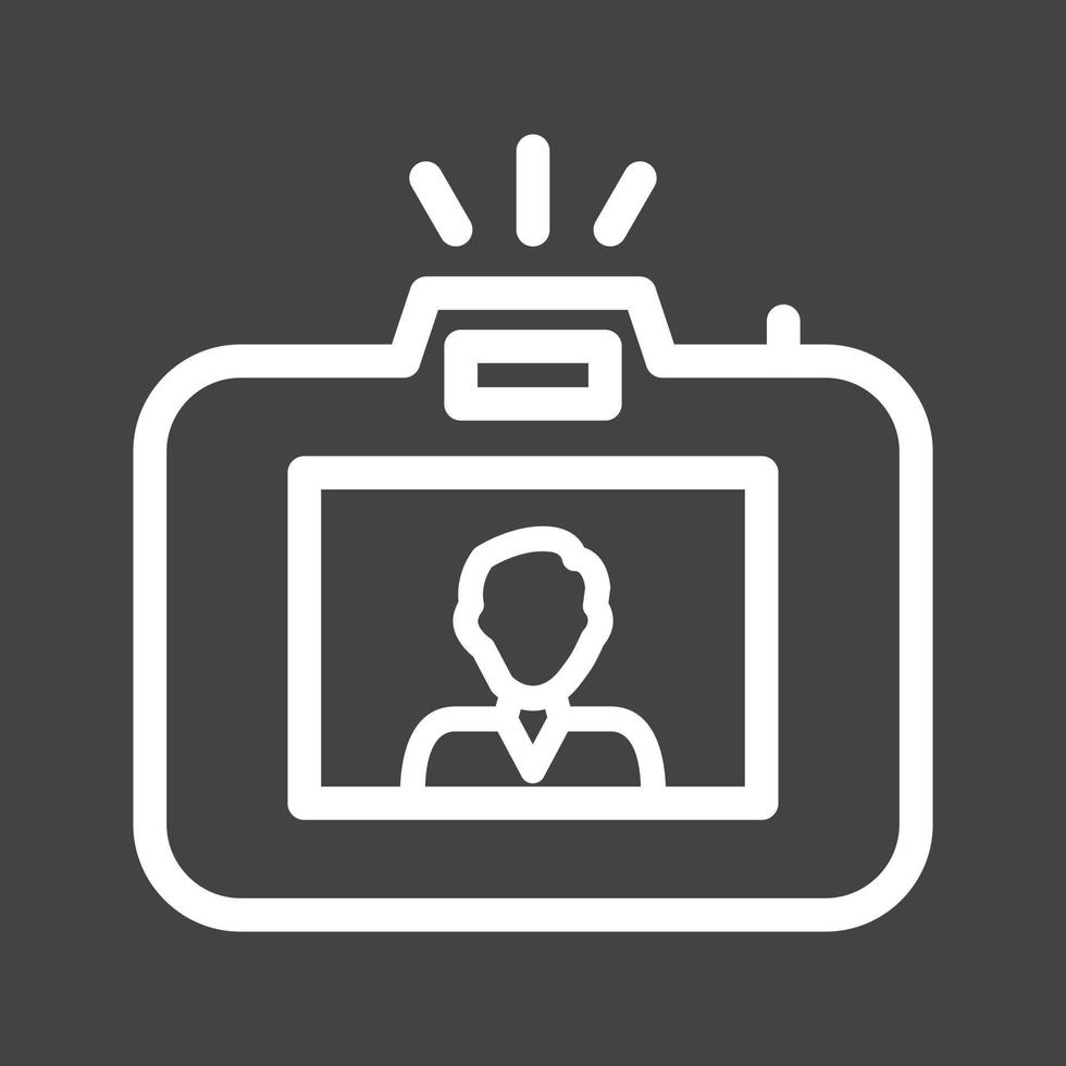 Photograph of Person Line Inverted Icon vector