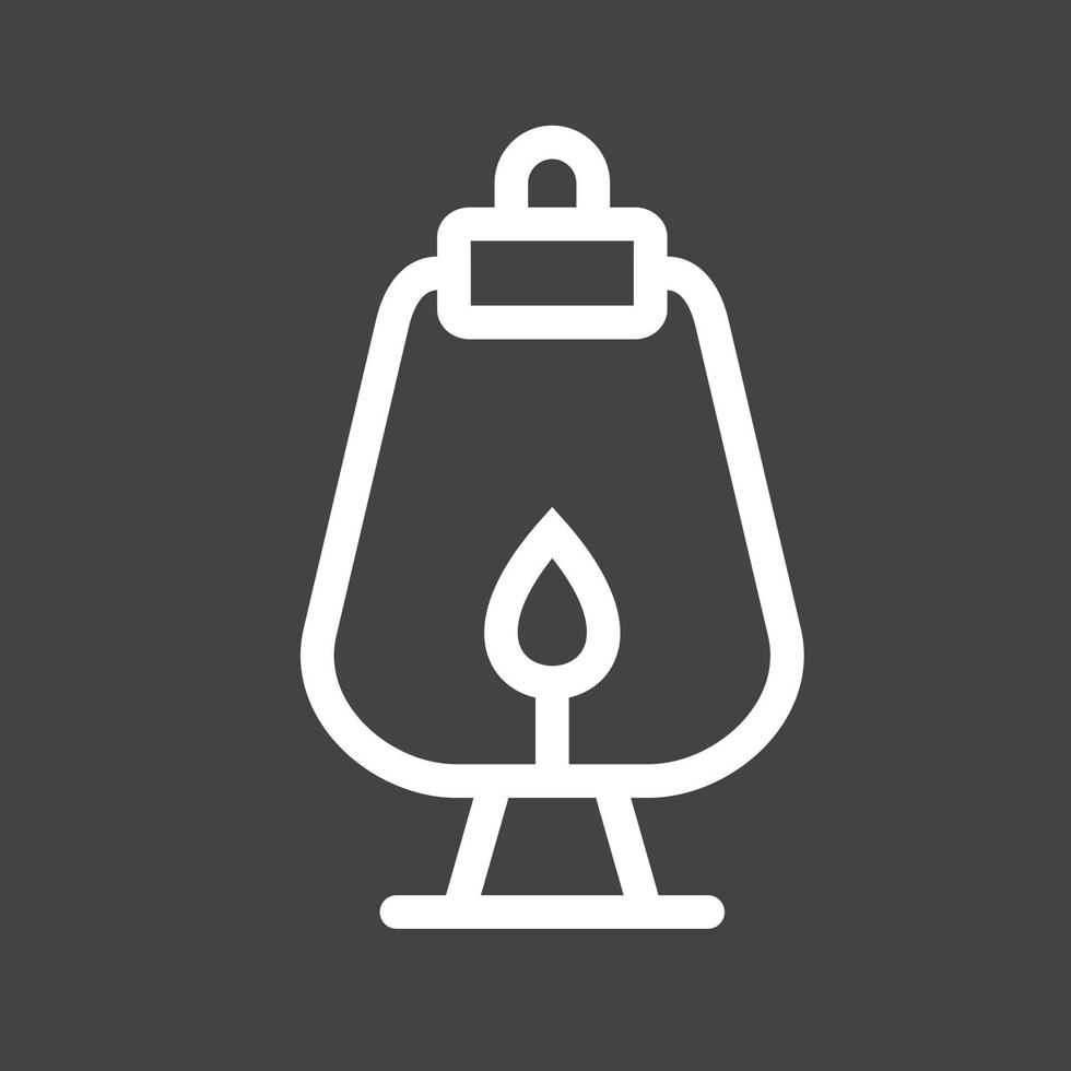 Oil Lamp Line Inverted Icon vector