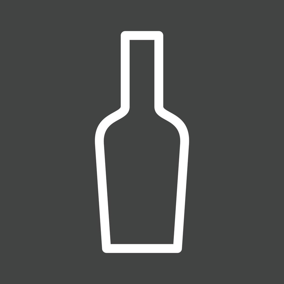 Wine Bottle Line Inverted Icon vector