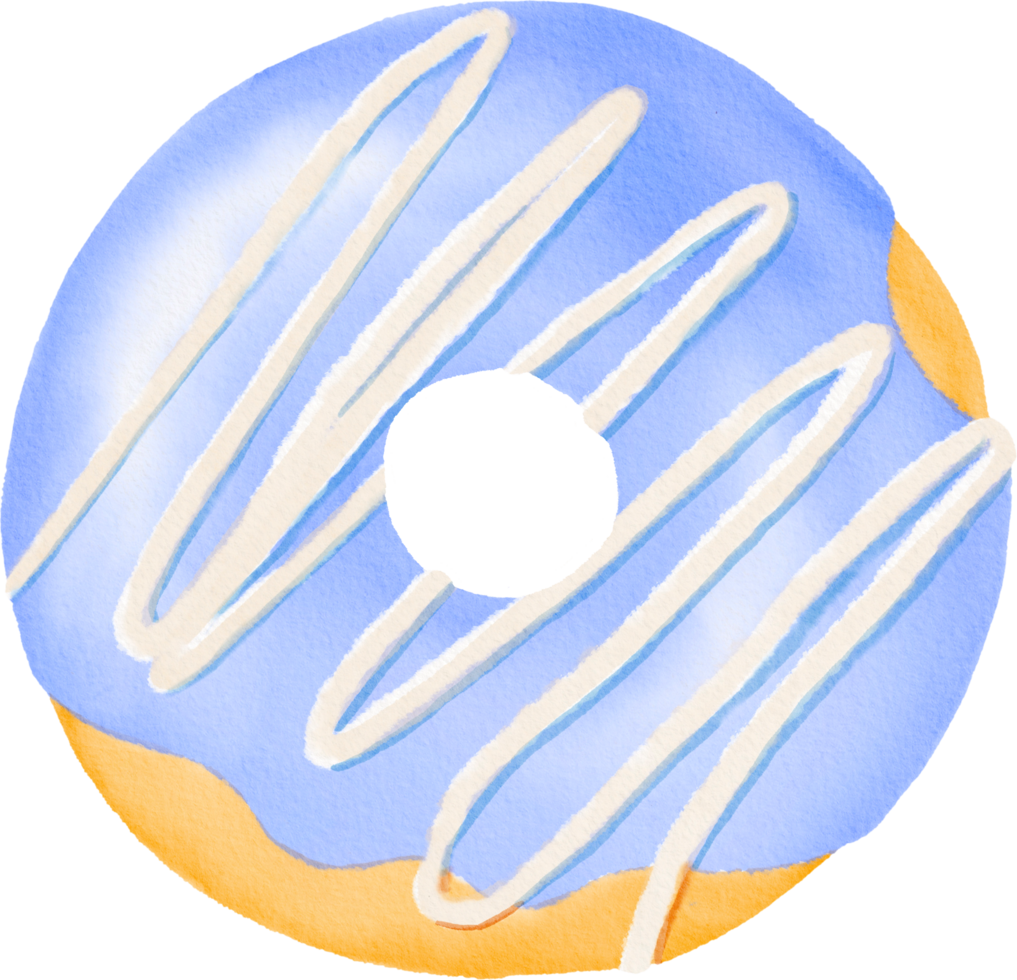 Watercolor Hand drawn Donut png