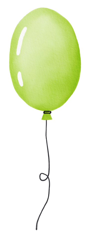 vattenfärg hand dragen färgrik ballong png