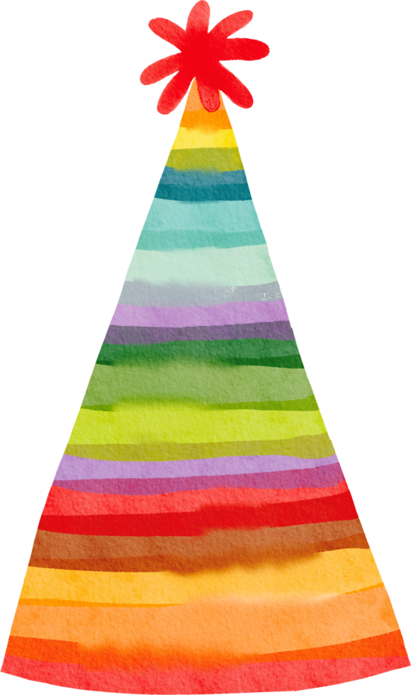 Watercolor Party Hat png