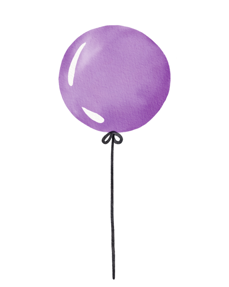 Watercolor Balloon for birthday png