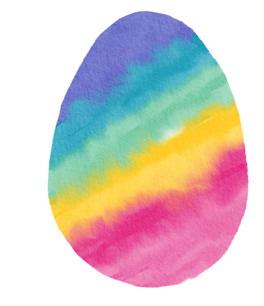 easter egg watercolor painted png