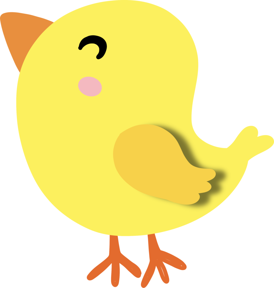 lindo pollito de dibujos animados png