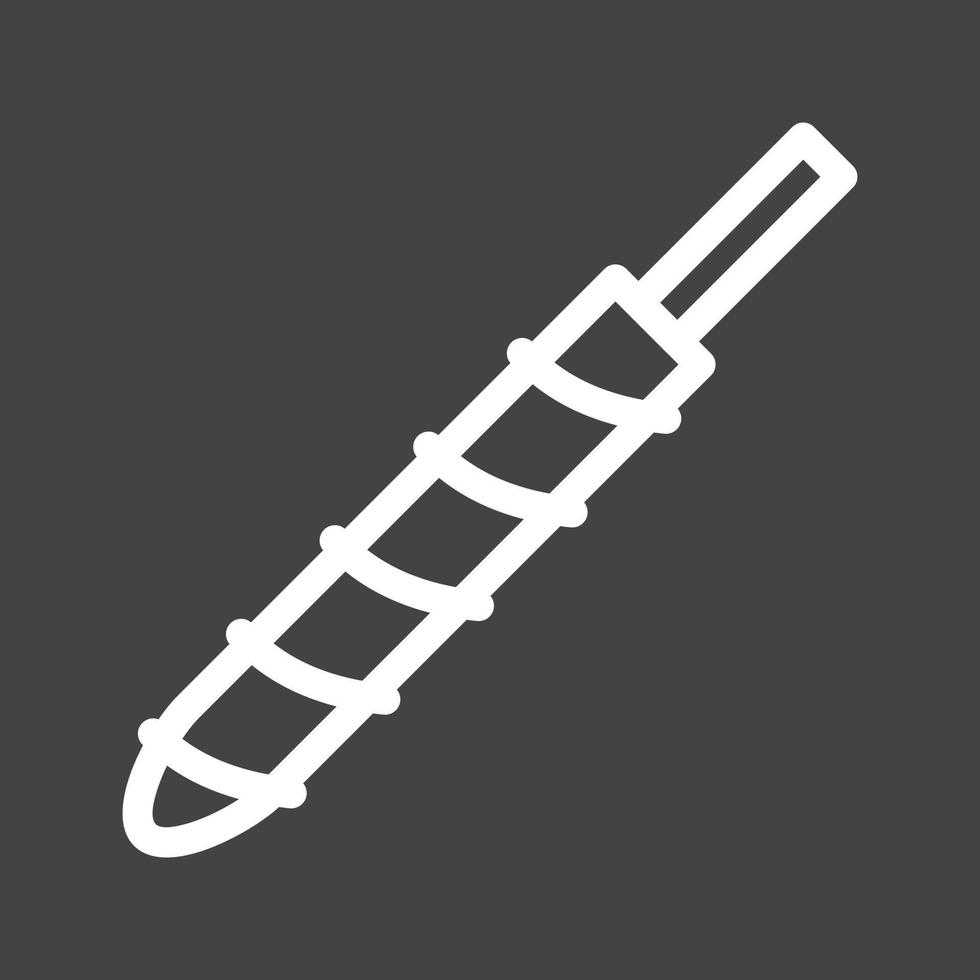 Auger Bit Line Inverted Icon vector