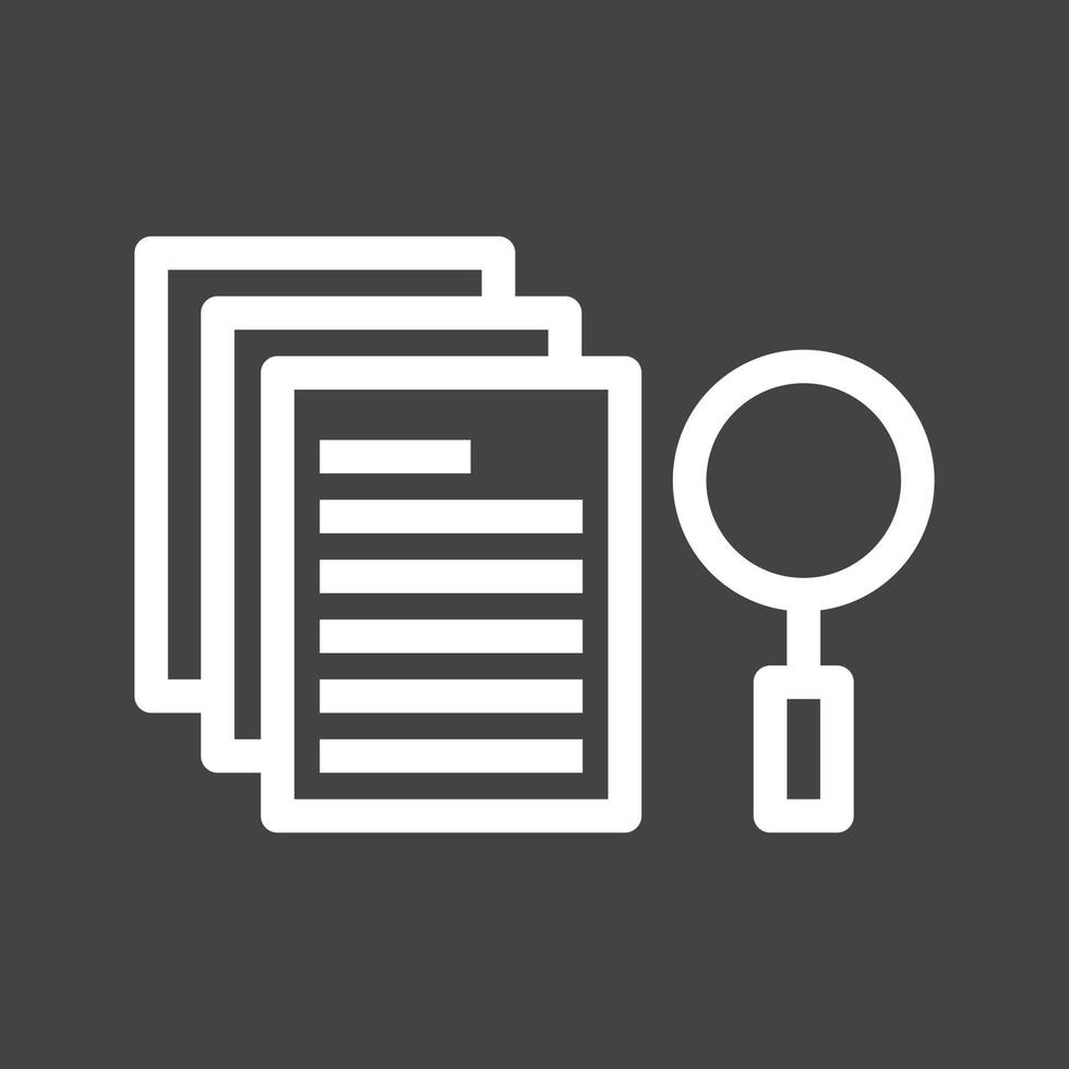 Search Results Line Inverted Icon vector