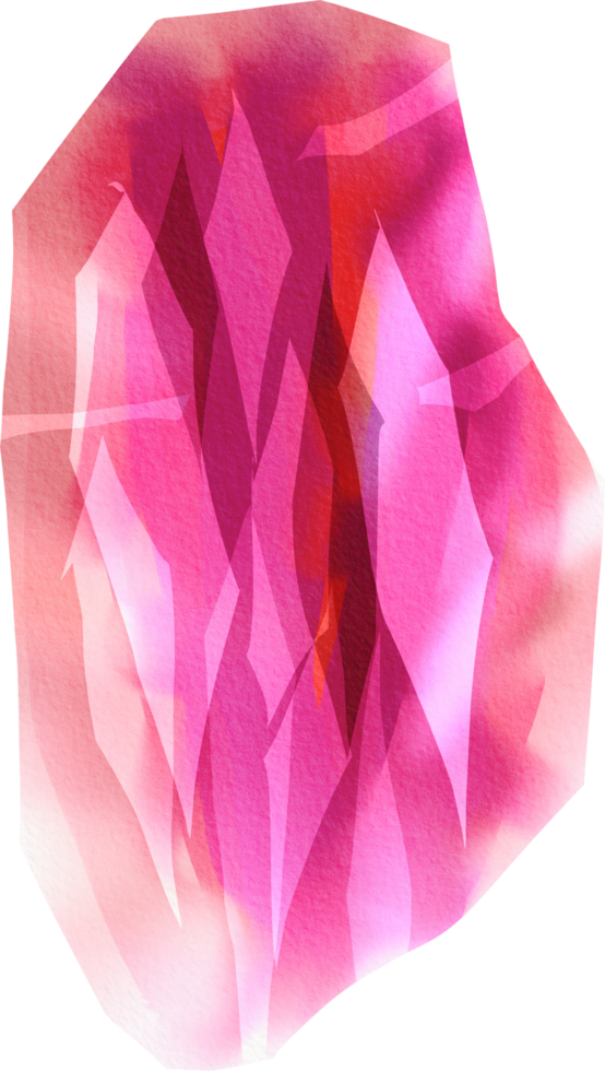 watercolor painted crystal png