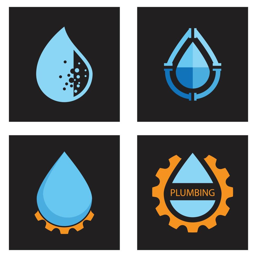 diseño de vector de logotipo de ilustración de gota de agua