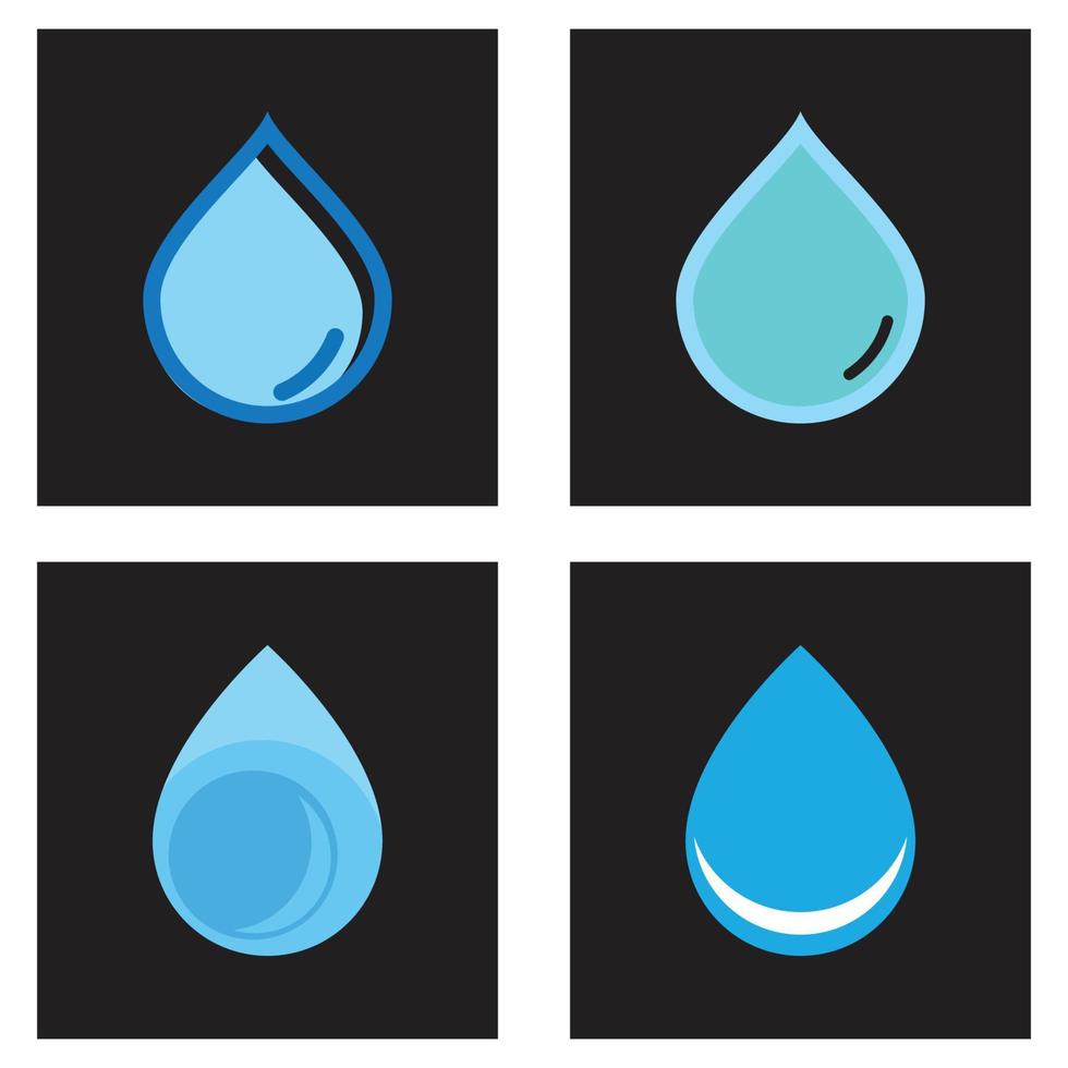 Water drop illustration logo vector design