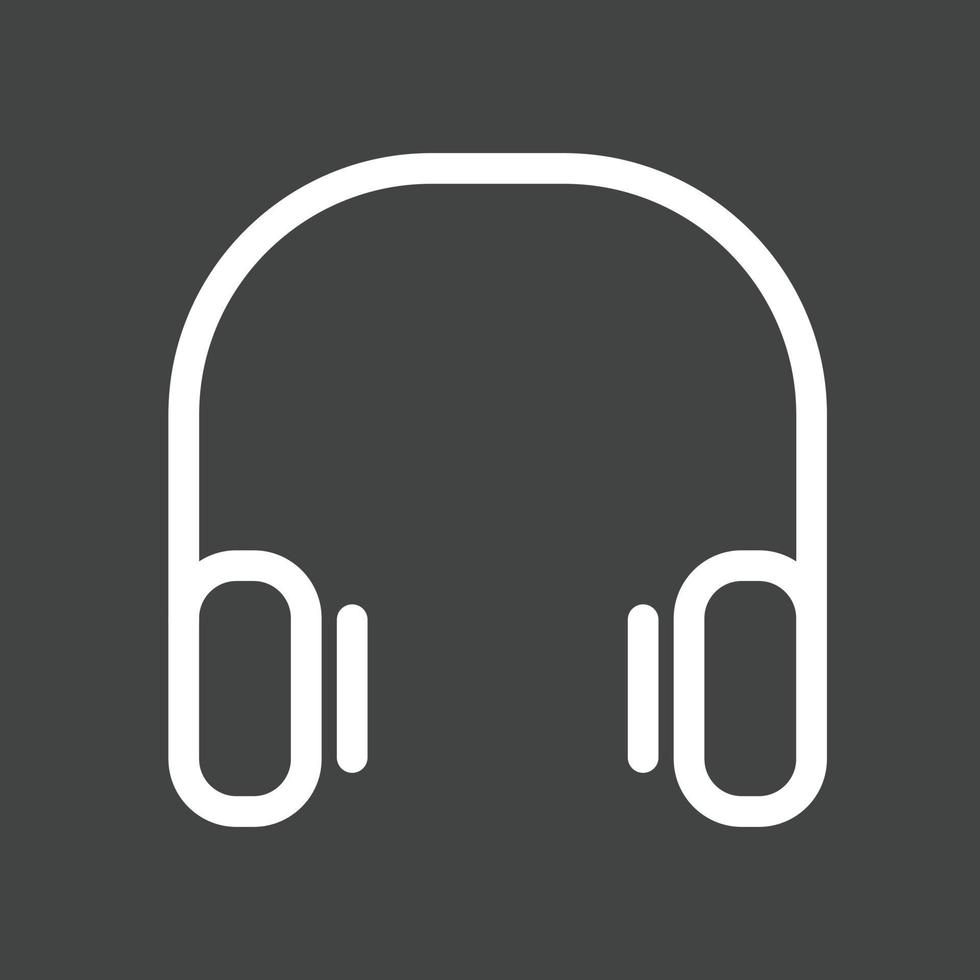 Headphones Line Inverted Icon vector