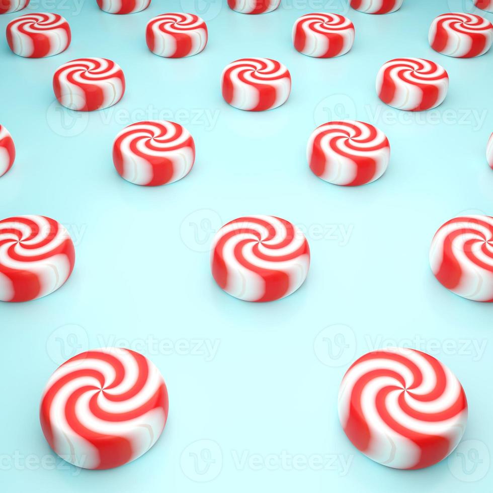 3D rendering swirl peppermint candy photo