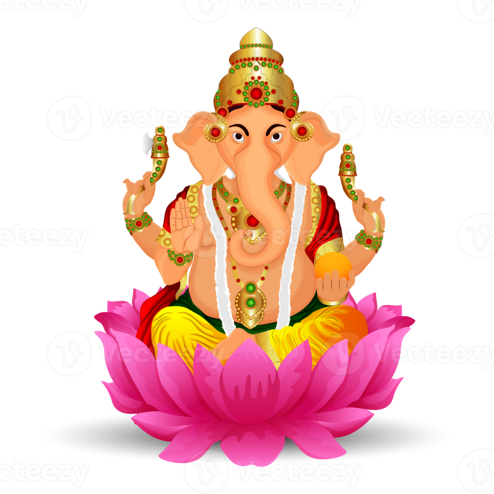 illustration réaliste de ganesha png