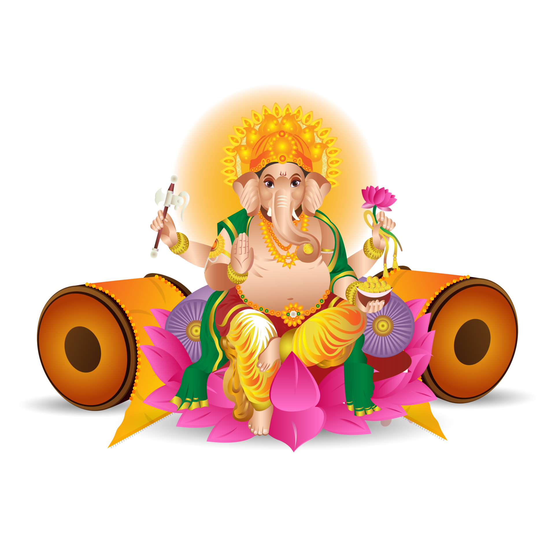 Happy ganesh chaturthi celebration greeting card 11906418 PNG