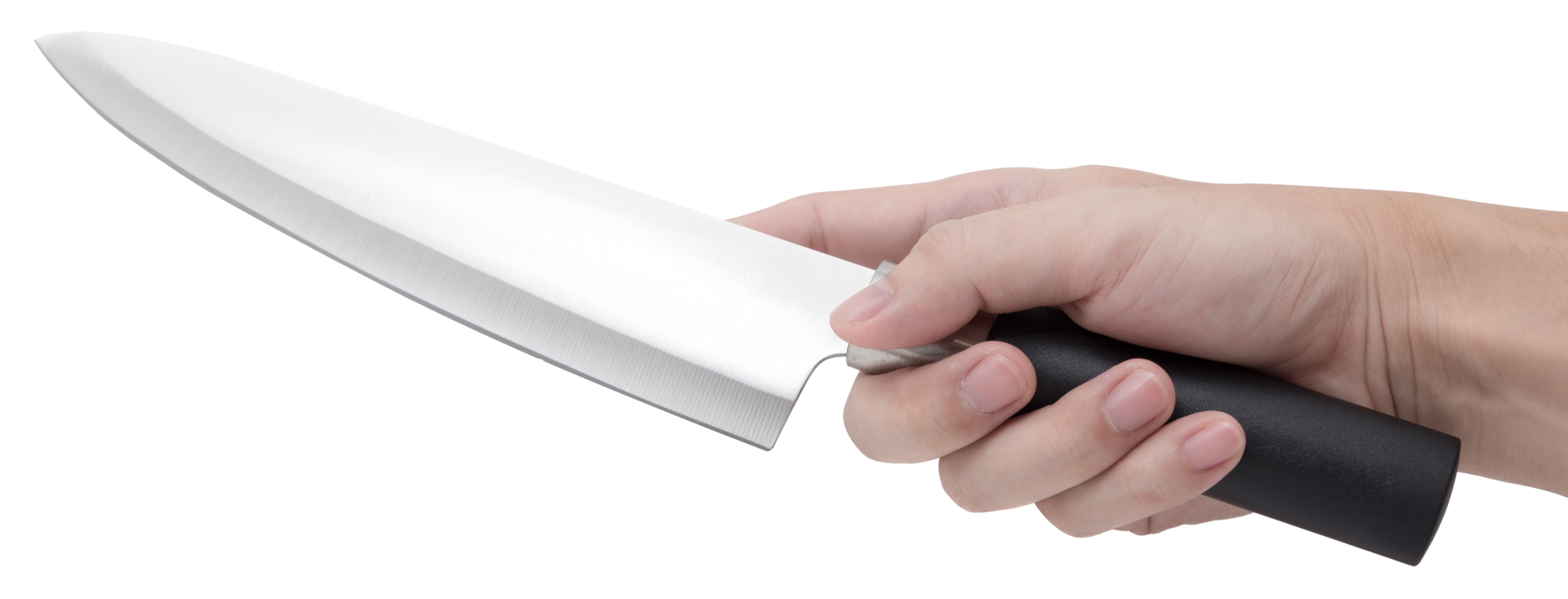 Hand holding knife isolated 11906428 PNG