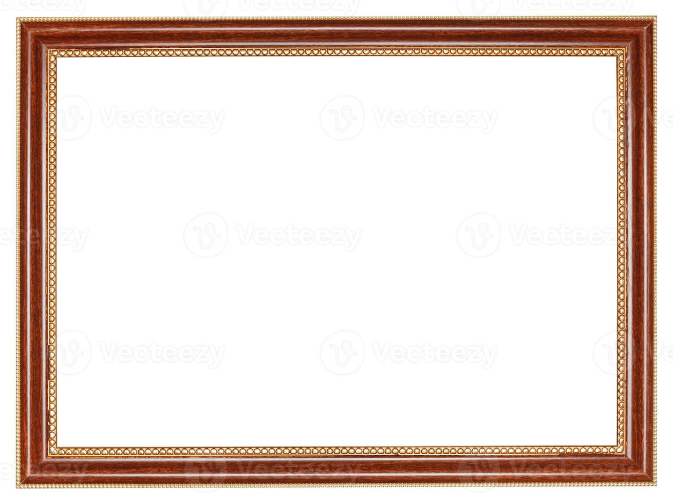 classic retro brown wooden picture frame photo