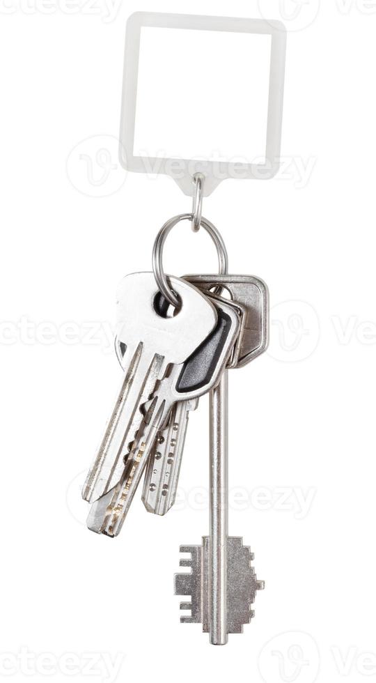 bunch of keys and square keychain photo