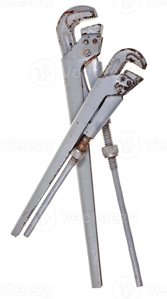 pair of pipe wrenches photo