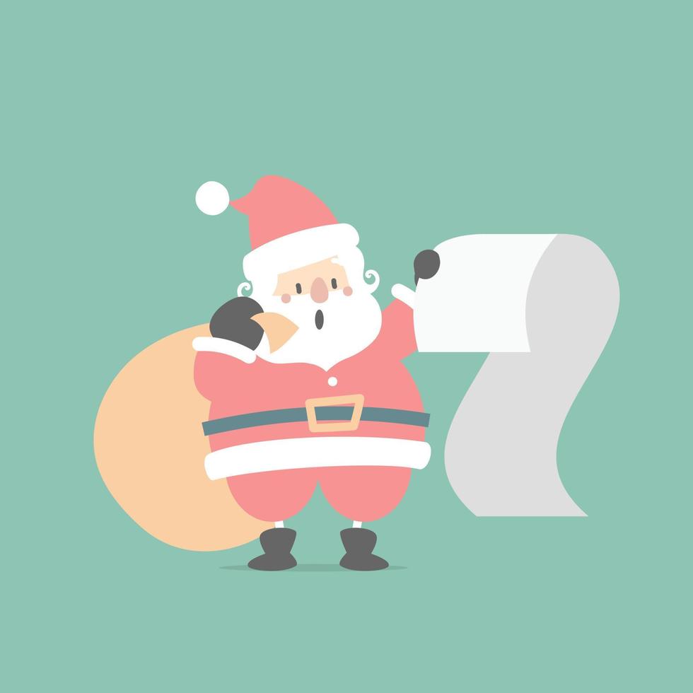 merry christmas and happy new year with cute santa claus and snowman in the winter season, flat vector illustration cartoon character costume design