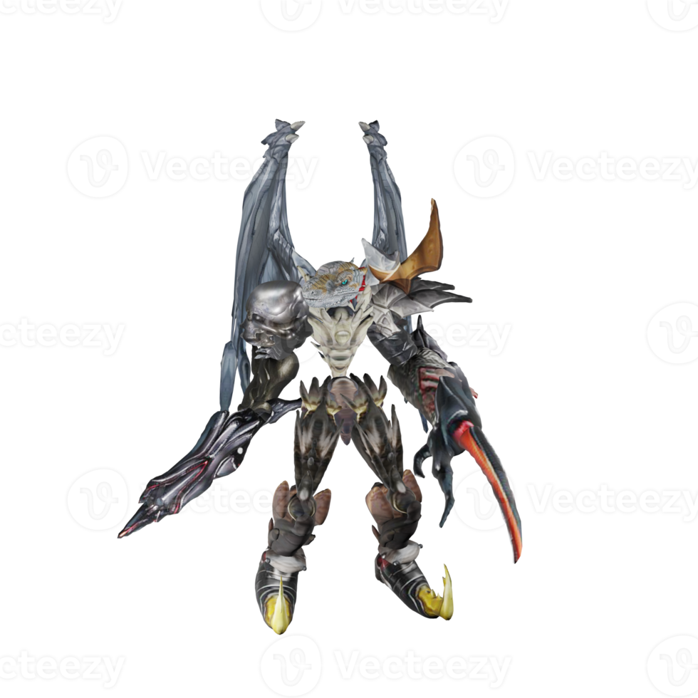 Monster character idle pose png