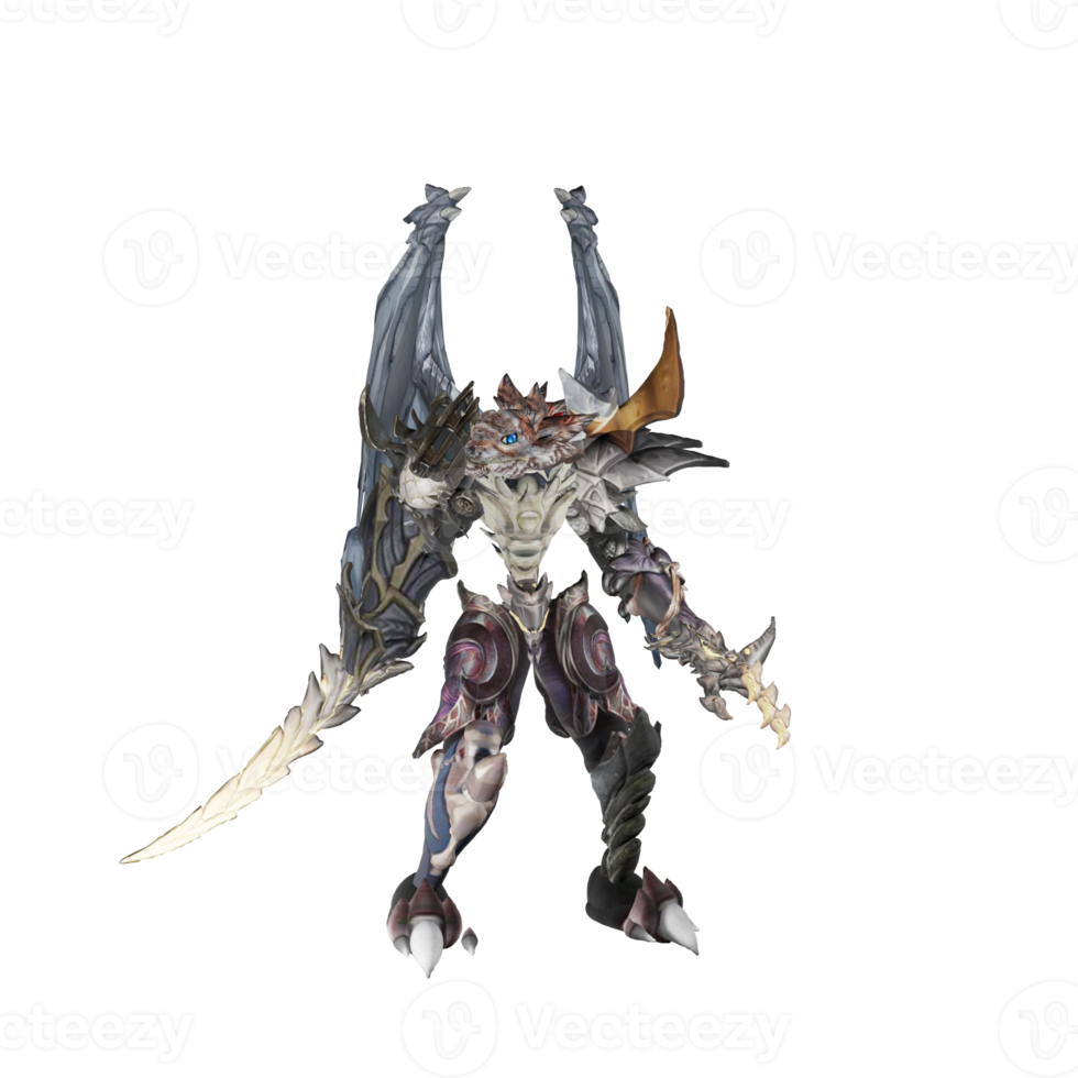 Monster character idle pose png