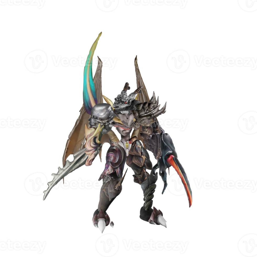 Monster character basic pose png