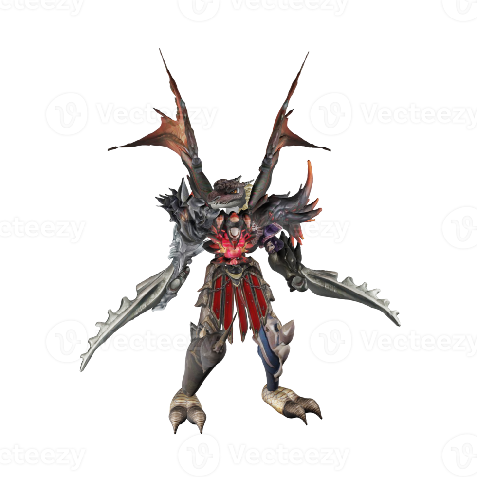 Monster character basic pose png