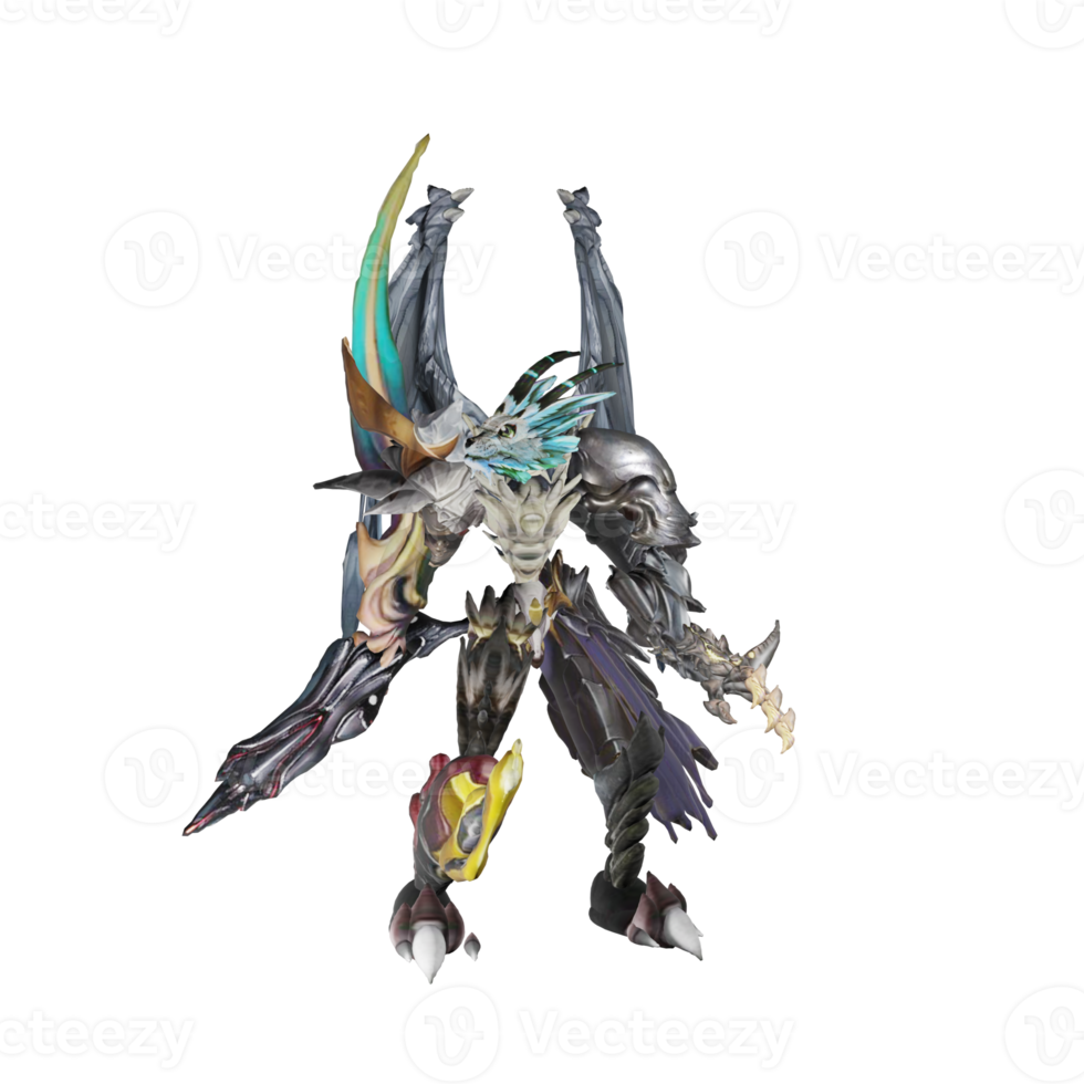 Monster character idle pose png