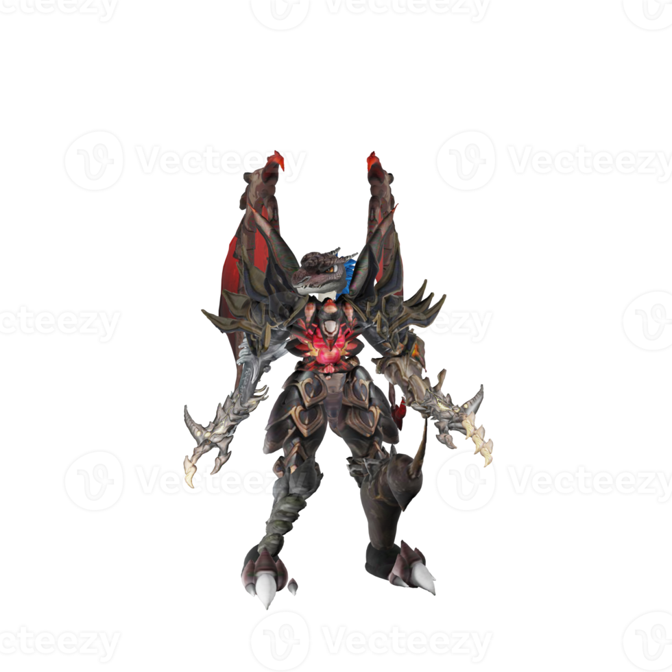 Monster character basic pose png
