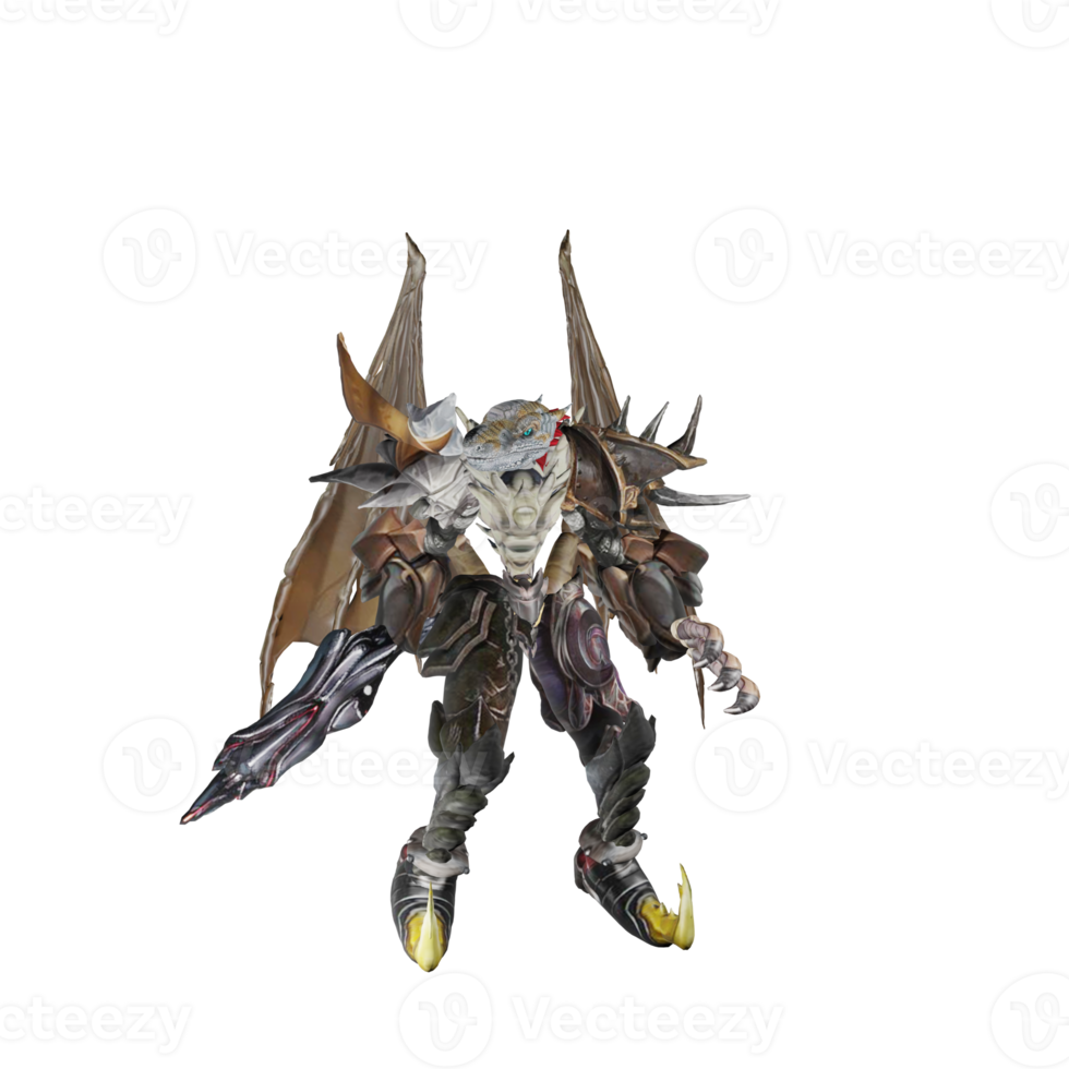 Monster character idle pose png