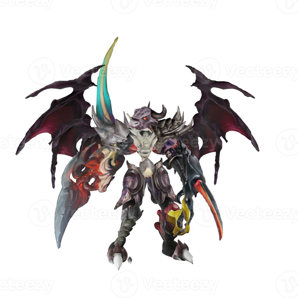 Monster character idle pose png