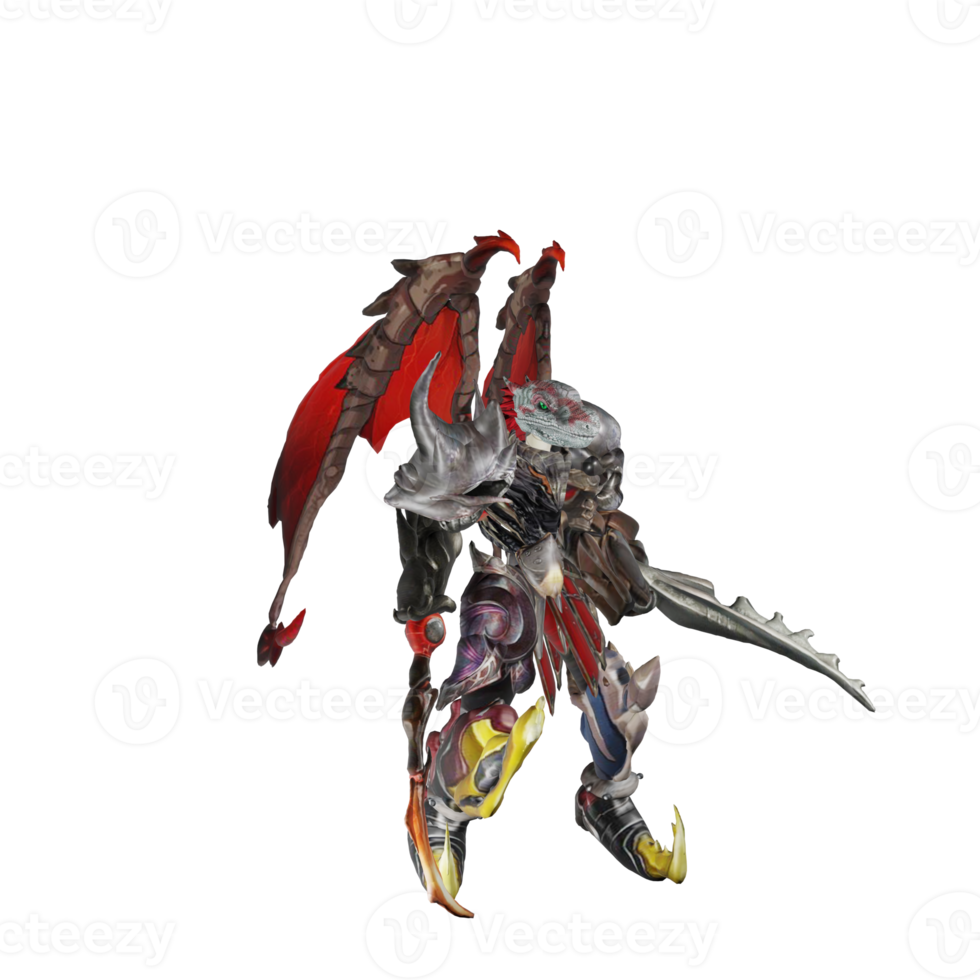 pose d'attaque de personnage de monstre png