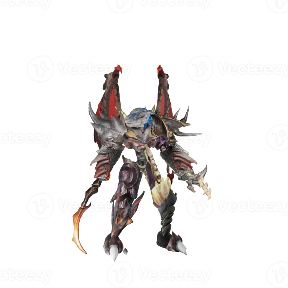 Monster character idle pose png
