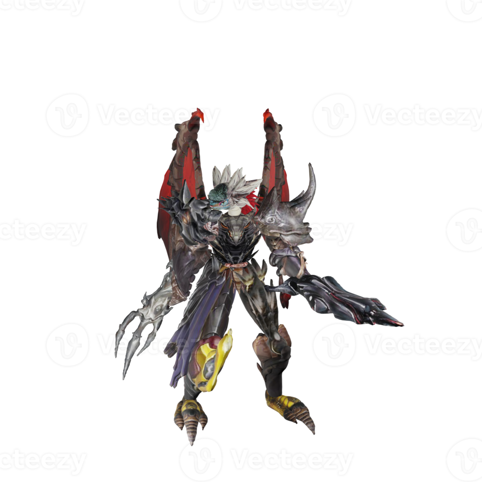 Monster character idle pose png