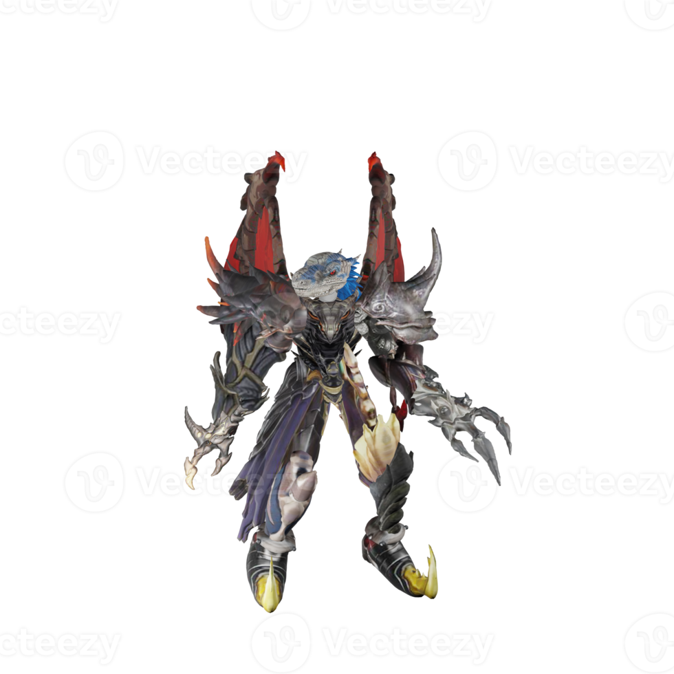 Monster character idle pose png