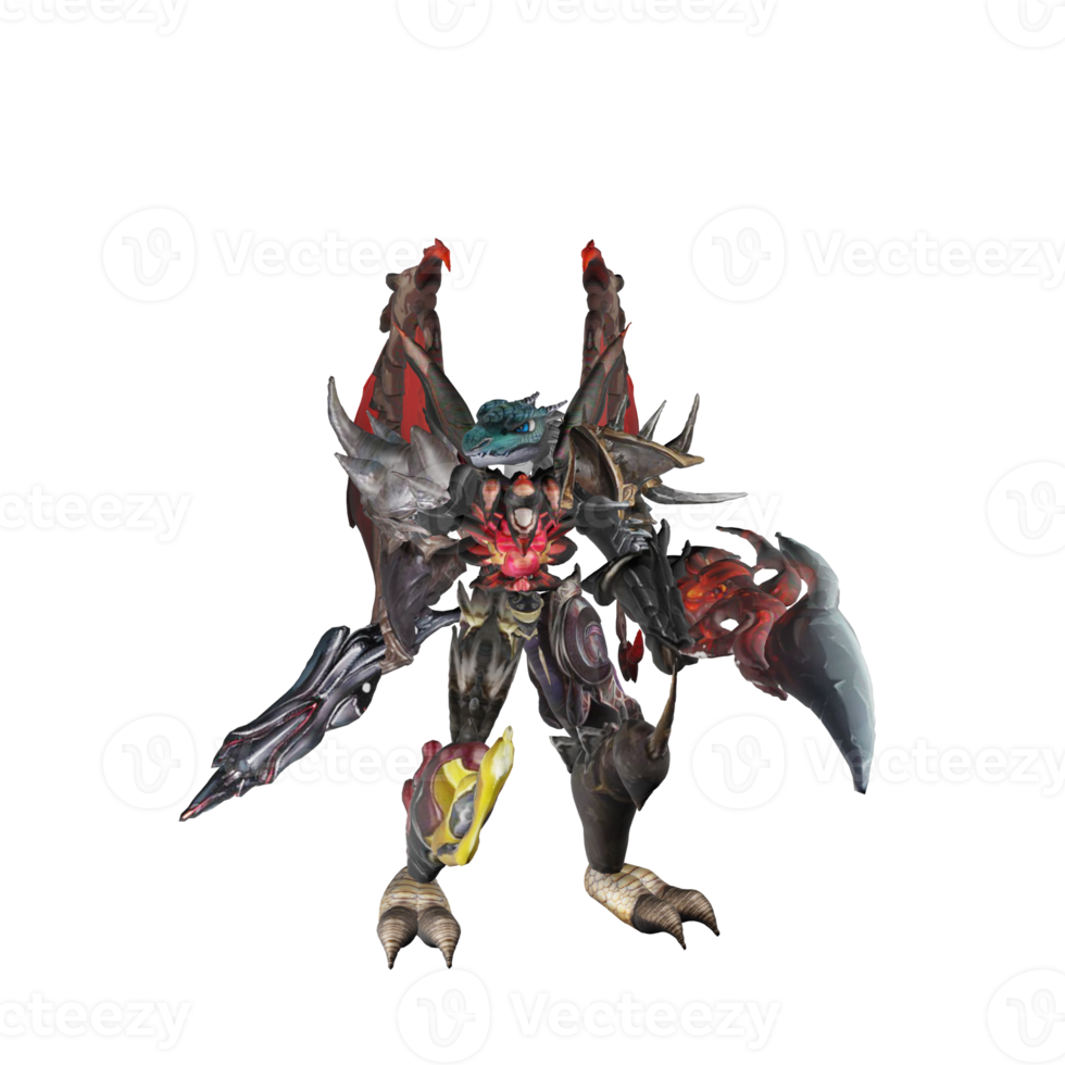 Monster character basic pose png